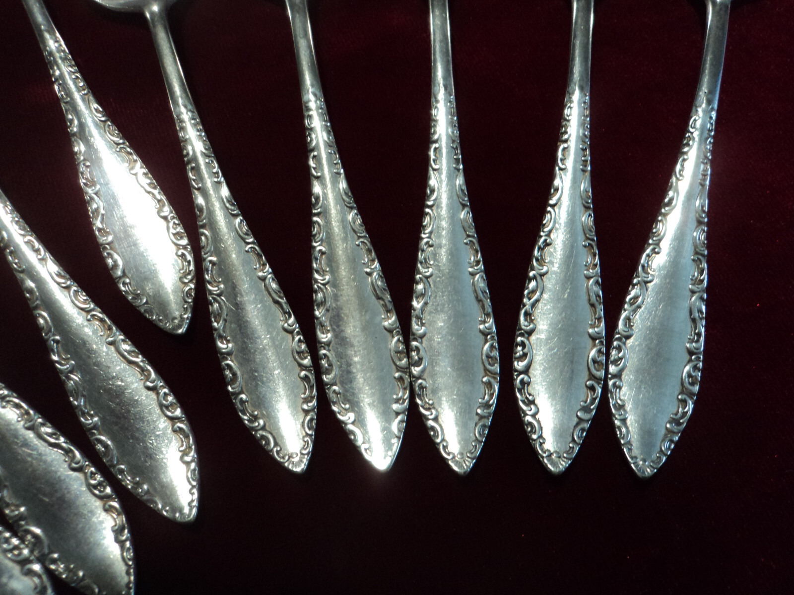 Silverplate Flatware Lot of 11 Teaspoon Victorian Rogers Bros Savoy 1892