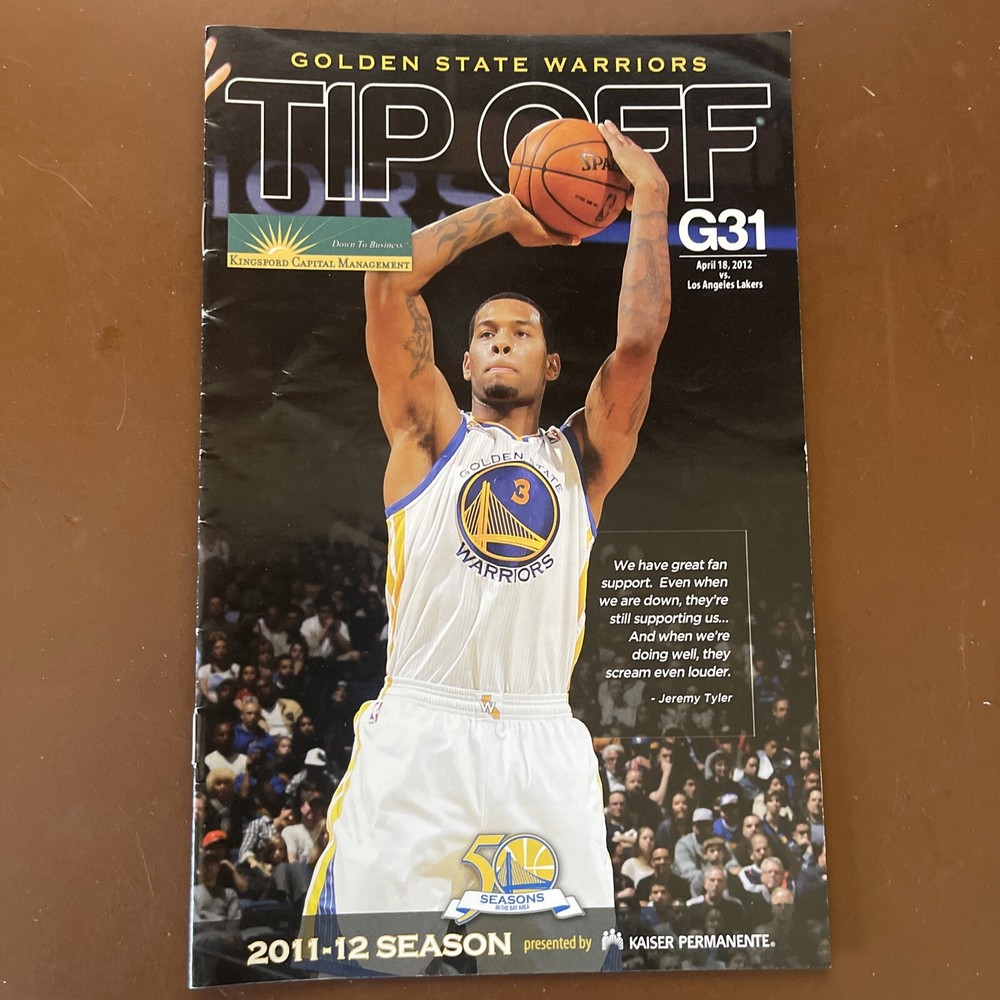Golden State Warriors Tipoff Program Jeremy Tylor