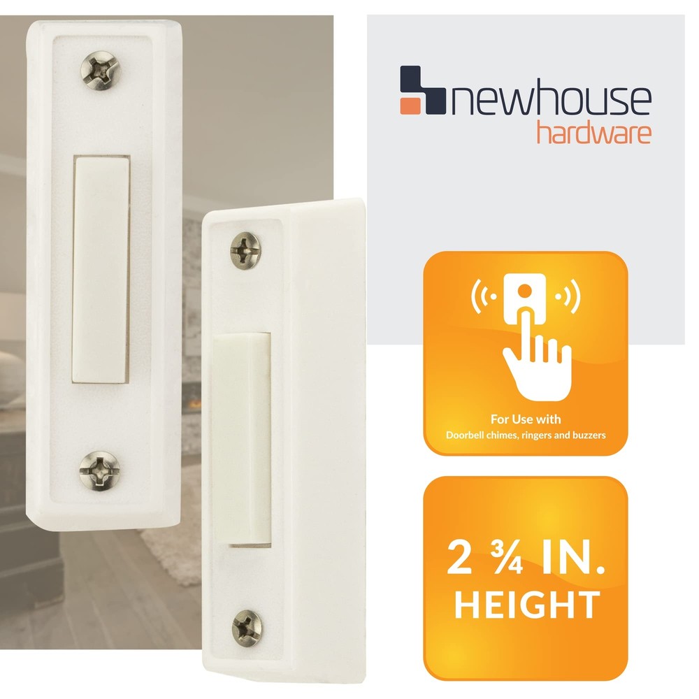 Bt1w Unlighted Doorbell Button 1pack White