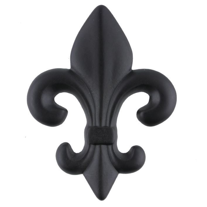 2-1/2" Fleur-de-Lis Knob Matte Black