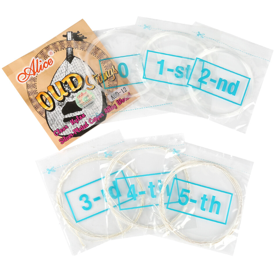 1Set Alice OUD Strings UD Strings Clear Nylon Silver-Plated Copper Alloy AOD12