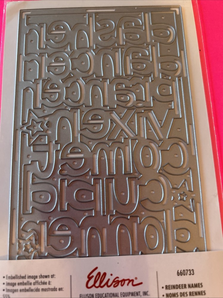 Sizzix Thinlits~Debbie Potter ~REINDEER NAMES ~ Christmas ~ Dasher Vixen 660733