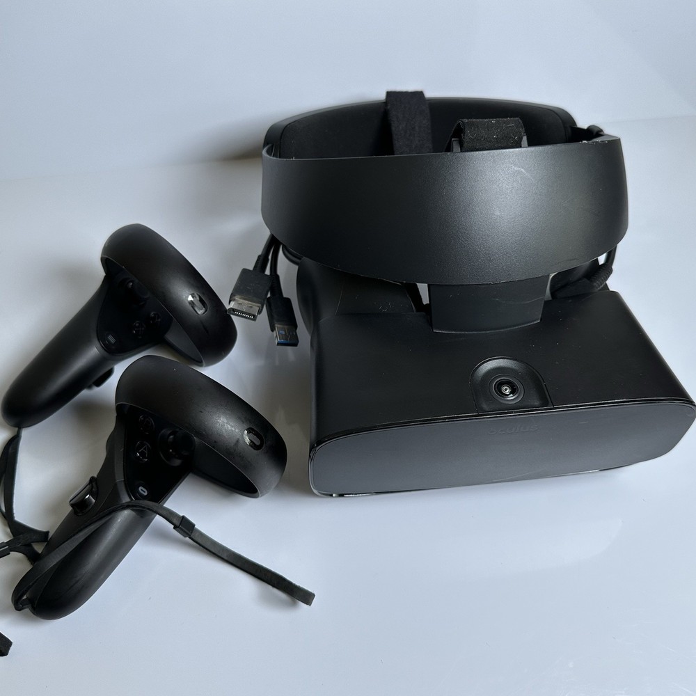 Oculus Rift S PC-Powered VR Gaming Headset Wired Cable Working Tested