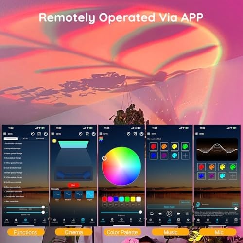 Sunset Lamp Projector with APP Control – Multicolor LED