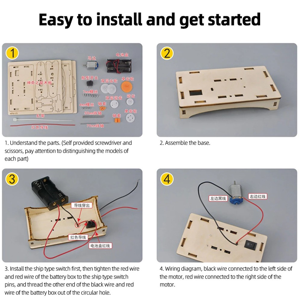 DIY Handmade Magic Window DIY Science Experiment Kit & Education Model Toy