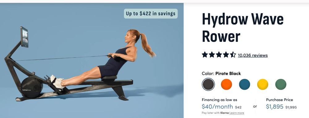 hydrow wave rowing machines used-perfect condition-barely used!