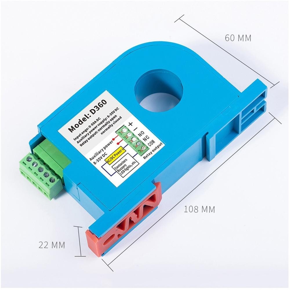 Indicator Light DC Current Sensing Switch 0 50A 0 100A With Simple Use