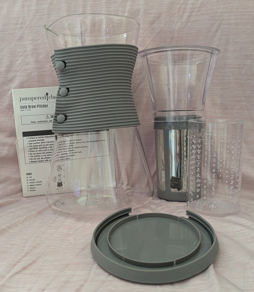Pampered Chef Cold Brew Pitcher Coffee Tea Strainer