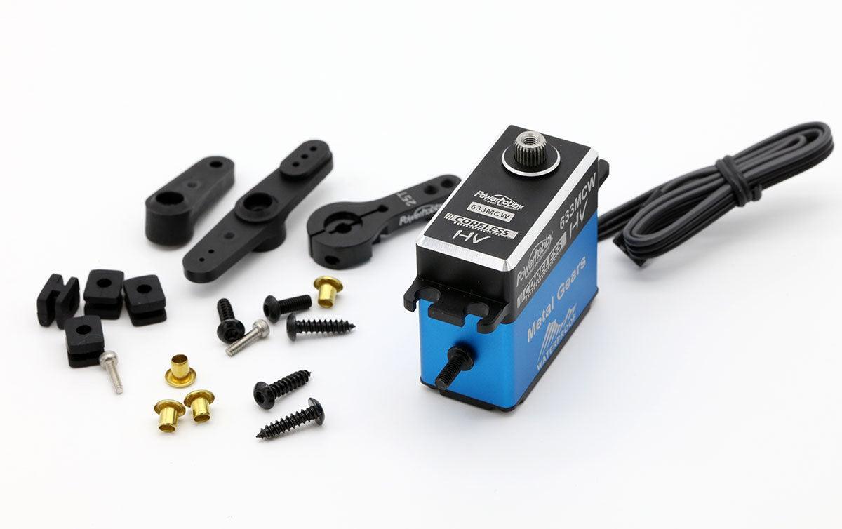Powerhobby 633MCW High Voltage Waterproof Coreless Steel Gear Servo / Aluminu...