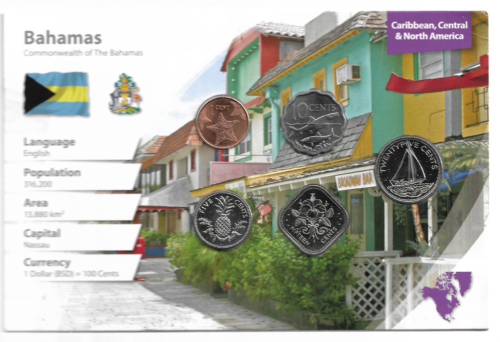 BAHAMAS - 5 Coin Uncirculated Year Set