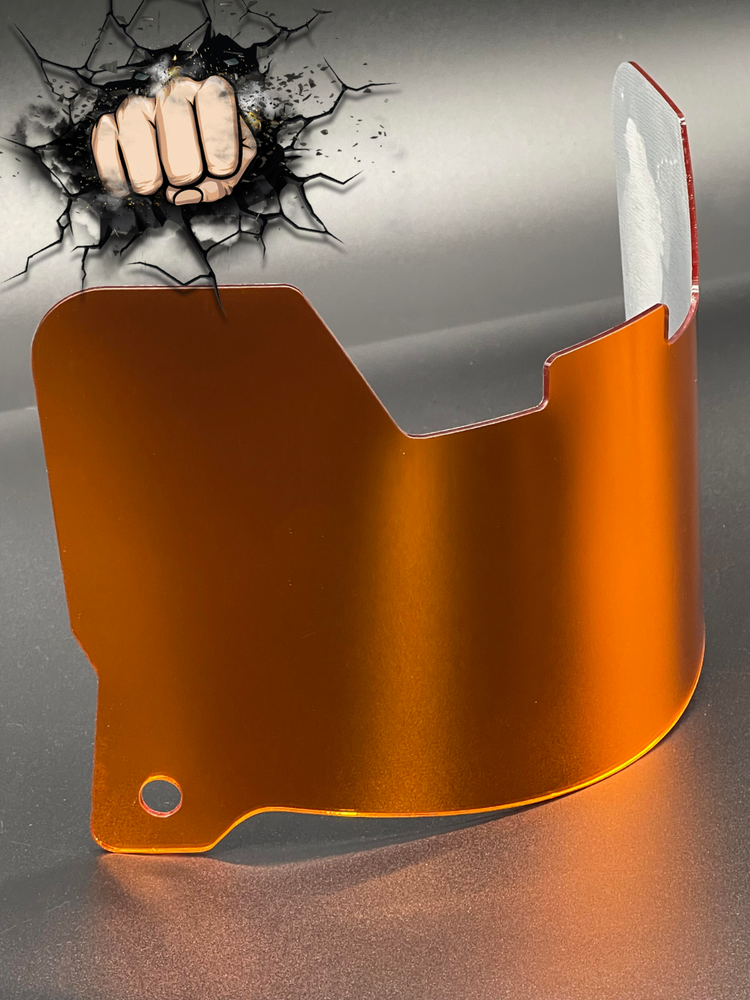 Orange Chrome Full Size Helmet Visor (Display Only)Replica/Speed/Flex Compatible