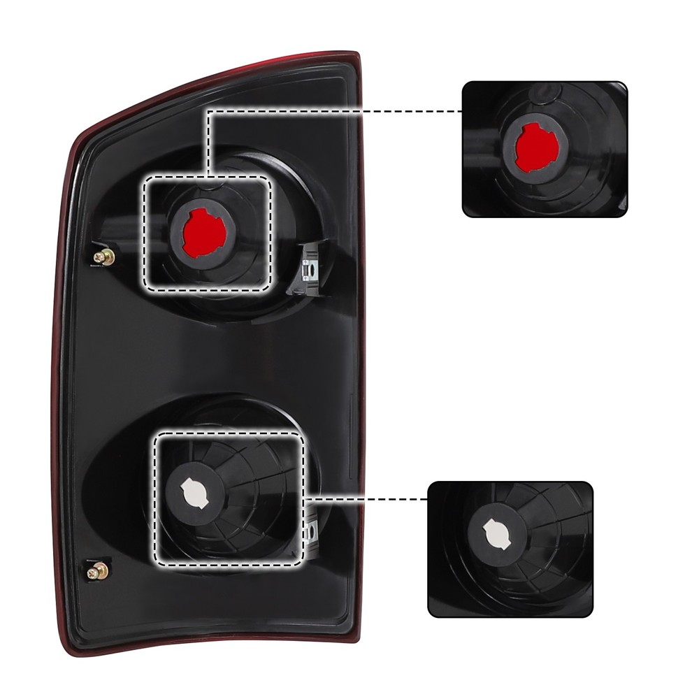 For 2007-2008 Dodge Ram 1500 Ram 2500 Ram 3500 Tail Light Set Pair