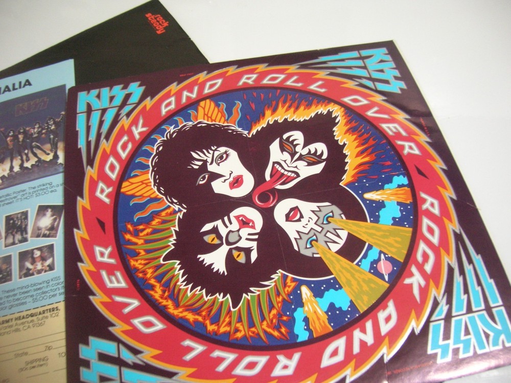 KISS LP ROCK N ROLL OVER LP 1976 W/INSERTS STICKER &ORDER FORM AUCOIN