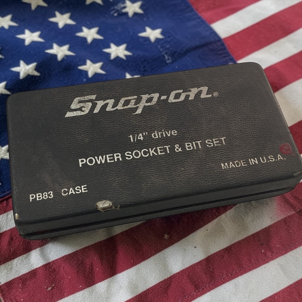 Snap On Tools Case Only PB83 Black For 1/4" Drive Socket & Bit Set Sold As Is