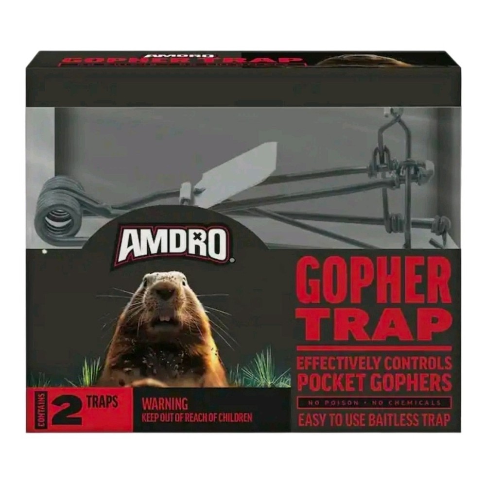 AMDRO Gopher Trap Twin-Pack Bundle! 4 Traps! No ☠️ Needed!
