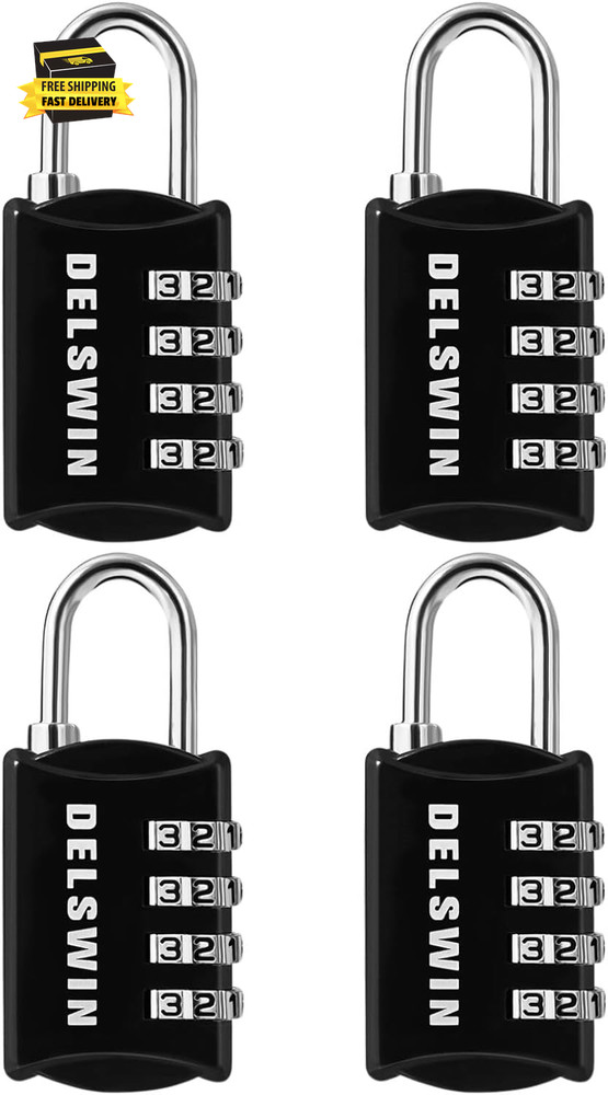 Small Combination Lock for Locker, 4-Digit Mini Combo Lock for Backpack and Lugg
