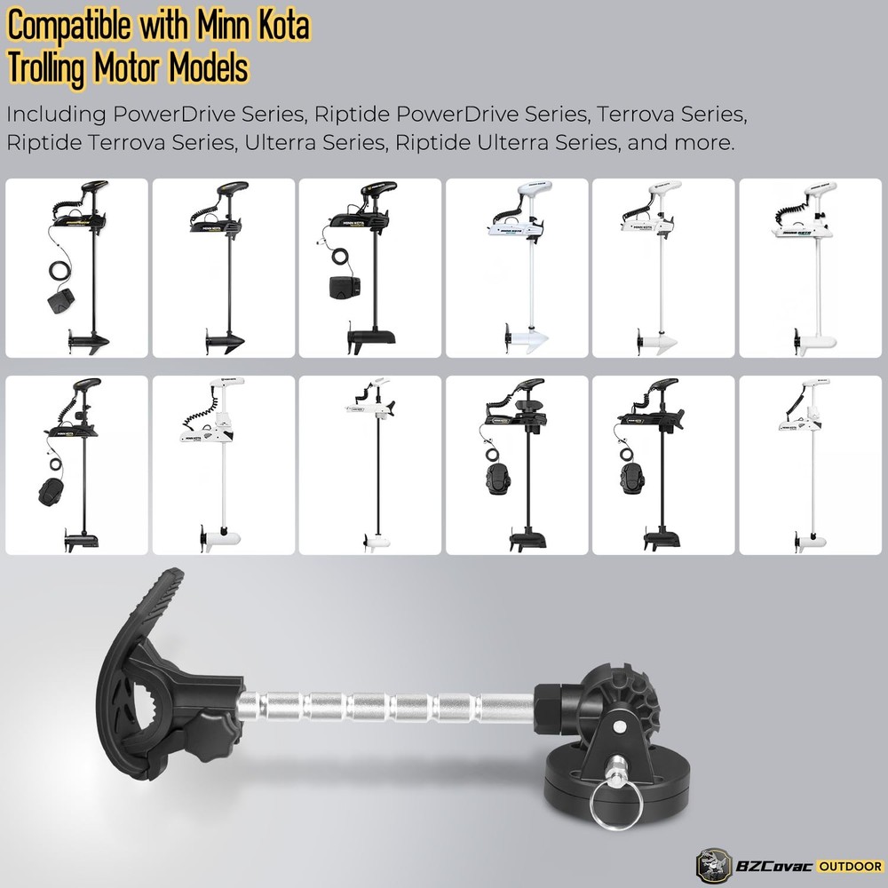Steer Trolling Motor Stabilizer Mount Support for Minn Kota Terrova, Riptide,...