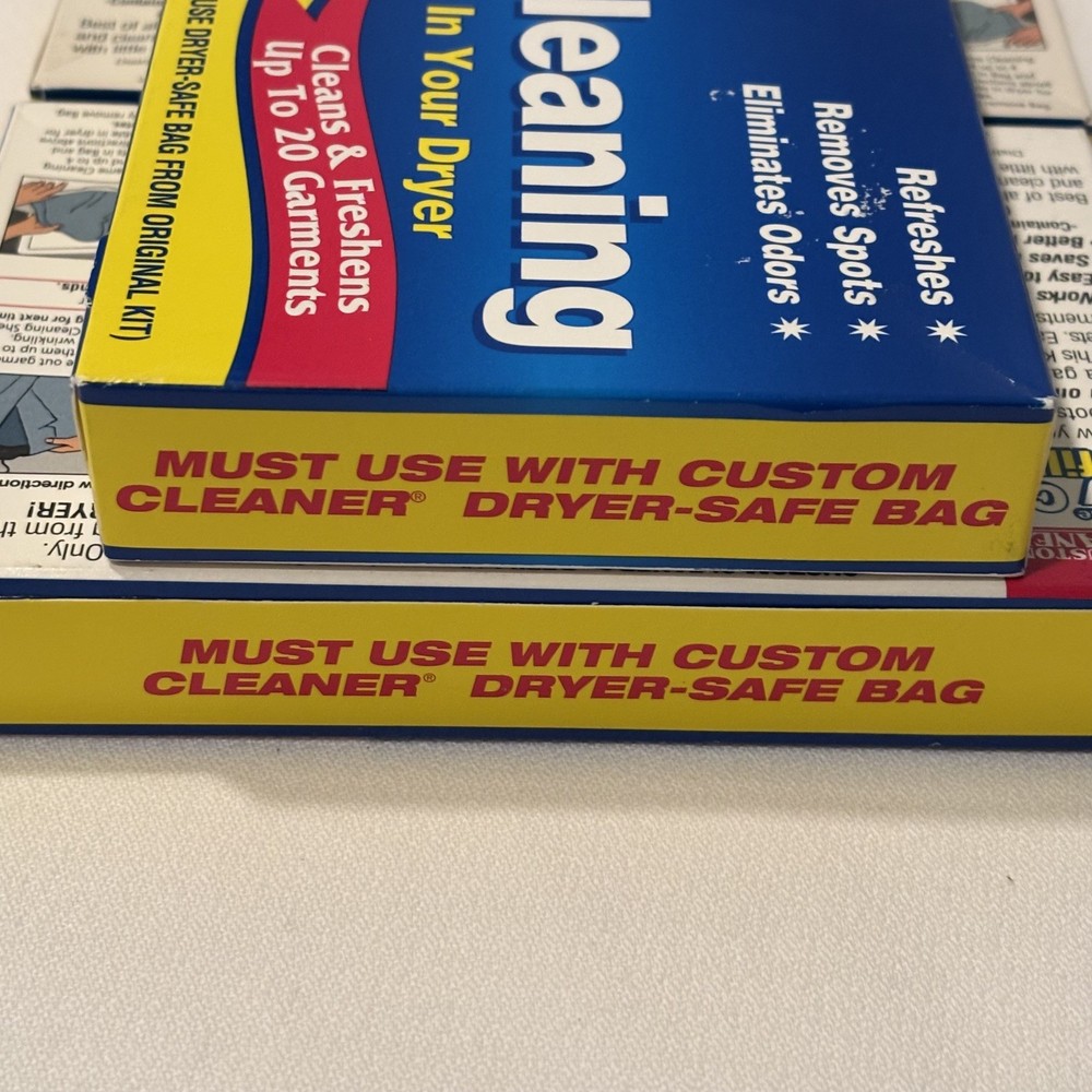 Custom Cleaner Home Dry Cleaning Kit REFILL 5 Cleaning Sheets - 3 Sealed Boxes