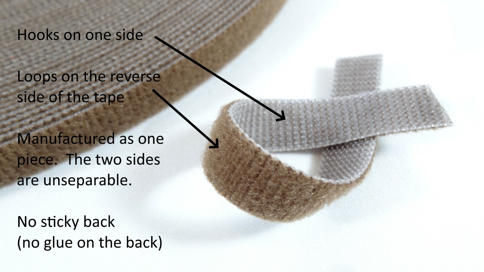 Ultra thin VELCRO® brand hook&loop tape double sided Widths: 3/4'', 1", & 1 1/2"