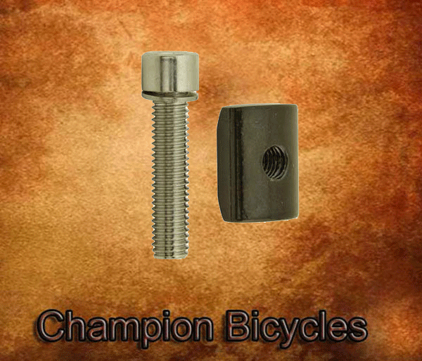 ORIGINAL! SEATPOST BOLT & PLATE NUT SET.