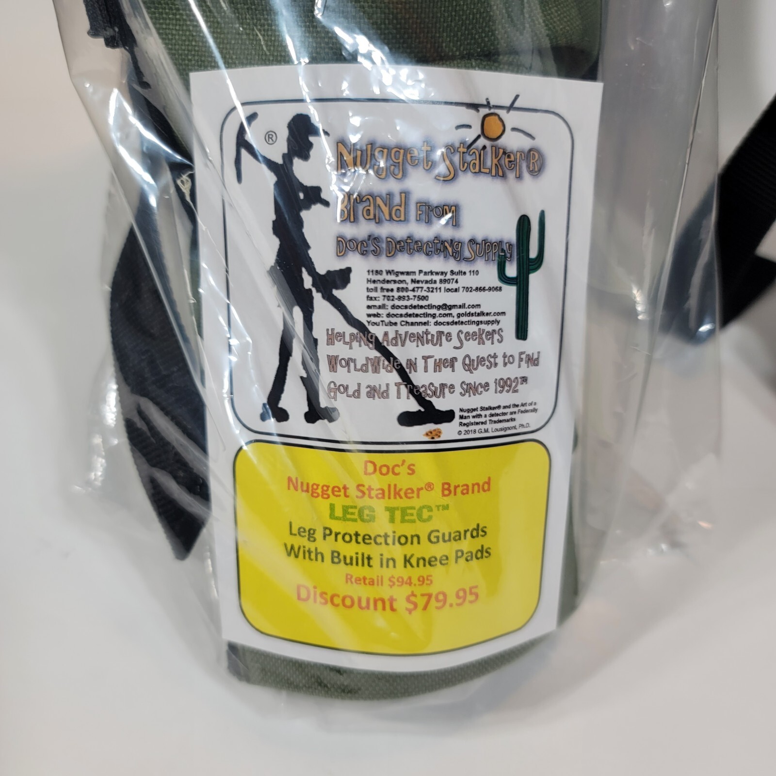 Nugget Stalker® for Metal Detector Leg Gaiter Protection w/ built in Knee Pads