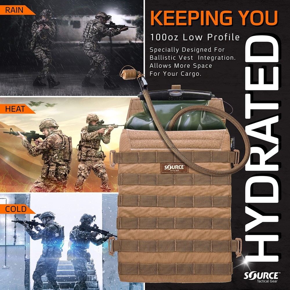 Source Razor 3L Low Profile Hydration Pack Coyote Fast Ship