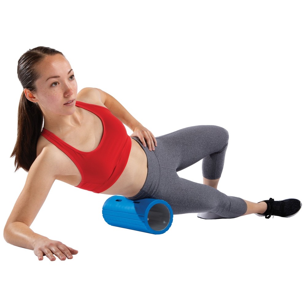 13" Hollow Core Foam Roller W/ EVO Focus Technology Blue/Gray