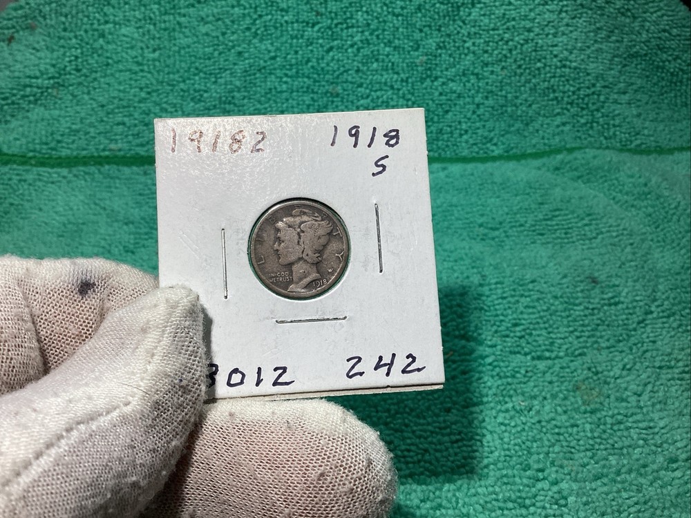 1918 S MERCURY DIME
