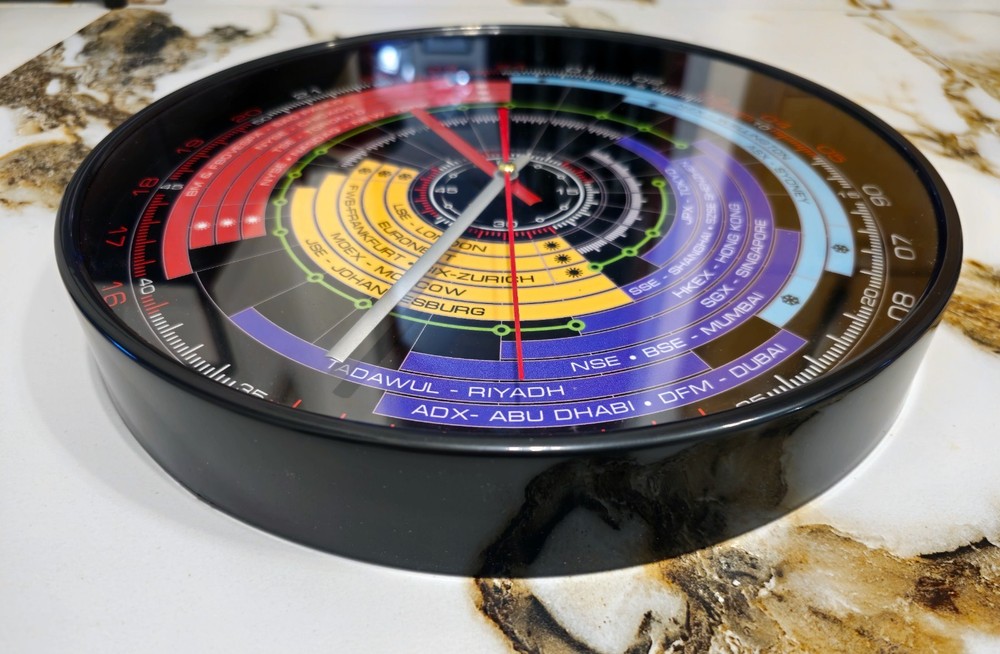 24-Hour Wall Clock “World Stock Exchanges”–A Unique Gift for traders