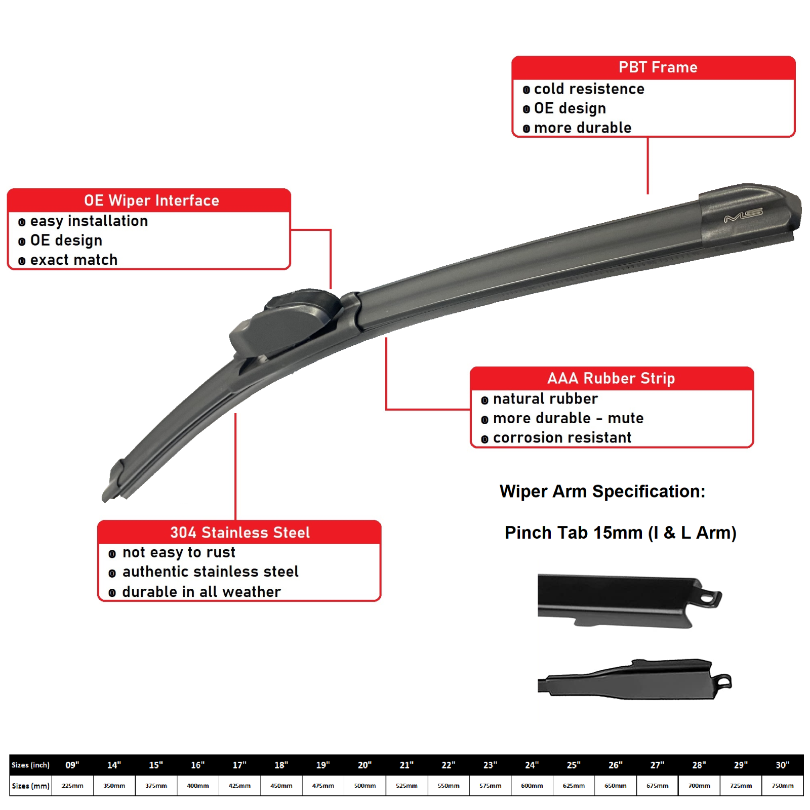 Front Windshield Wiper Blades For CHEVROLET Tahoe 2007-2013 22" 22" All Season