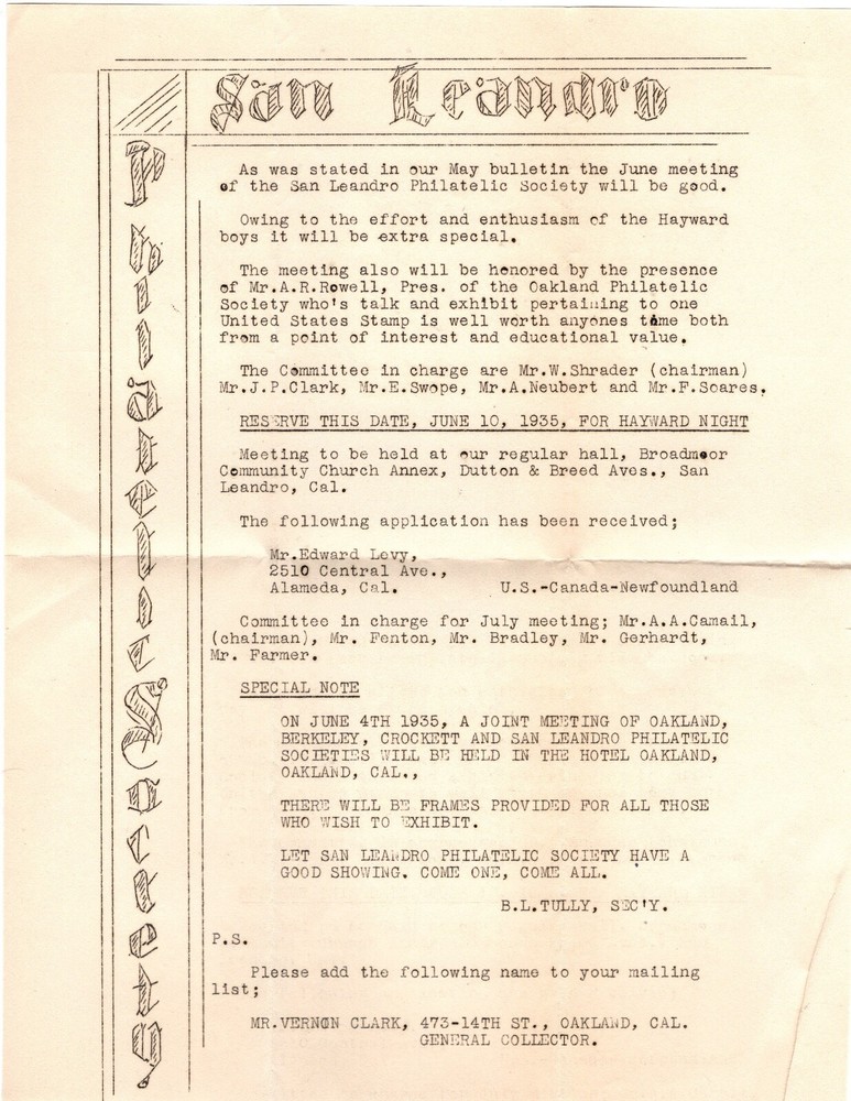 1938 San Francisco CA Klimm Co Contractor w/ Content