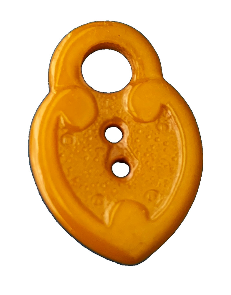 Vintage Realistic Bakelite Padlock Button