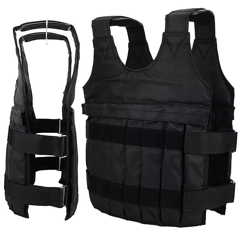 Exercise Weighted Vest Fitness Training Workout Sport 110lbs Weighted Adjustable