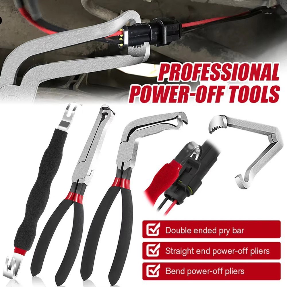 3X Electric Electrical Connector Plier Wire Plug Disconnect Push Plug Separators