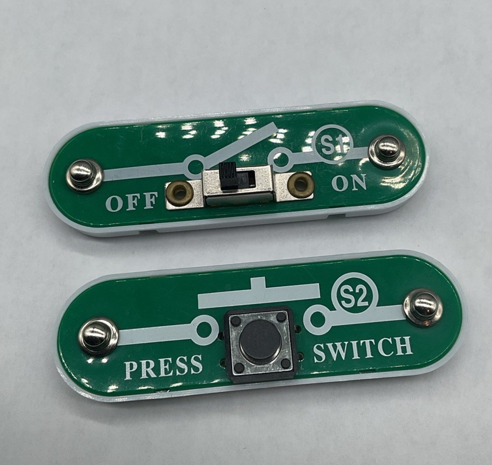 Snap Circuits Elenco (S1 Slide S2 Switch Press Switch) 2pcs Replacement Parts