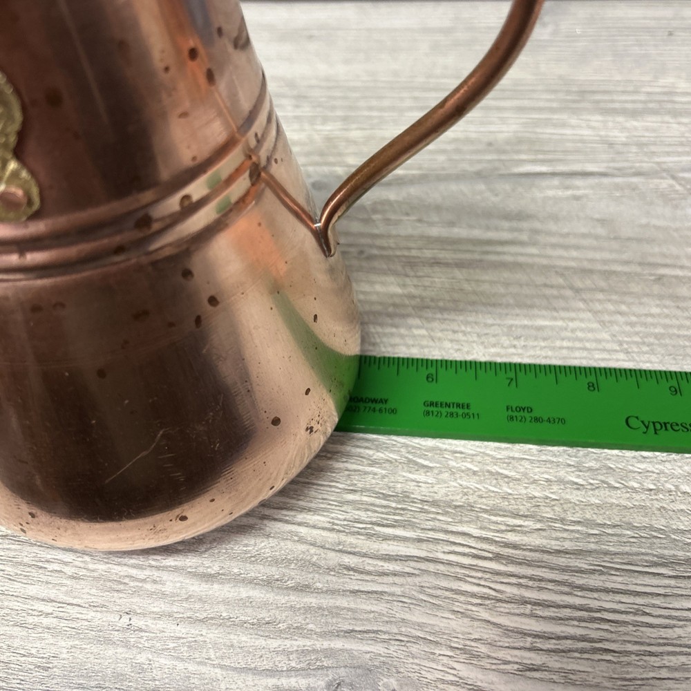 Decorative Turkish Copper Pitcher Kettle 6" Rustic Farm Home Decor (E3)