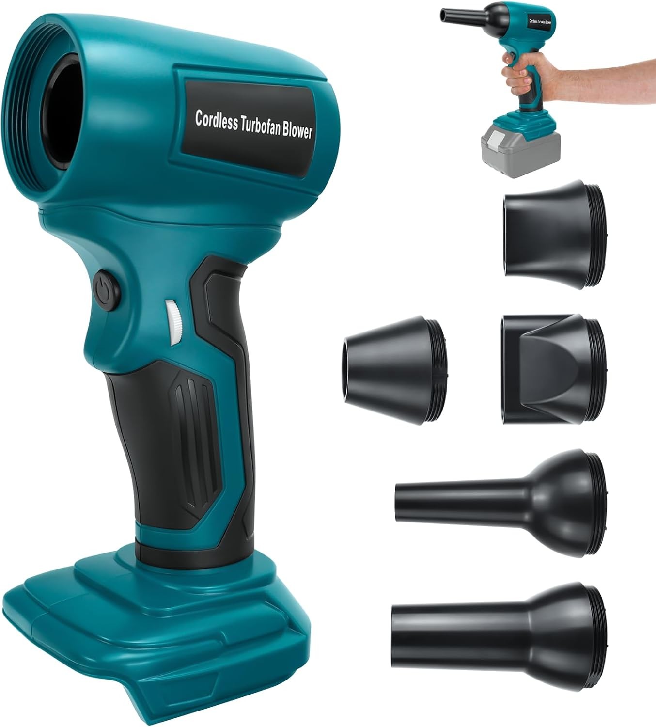 Cordless Handheld Turbo Blower for Makita 18V Battery Leaf Blower Power Jet Fan