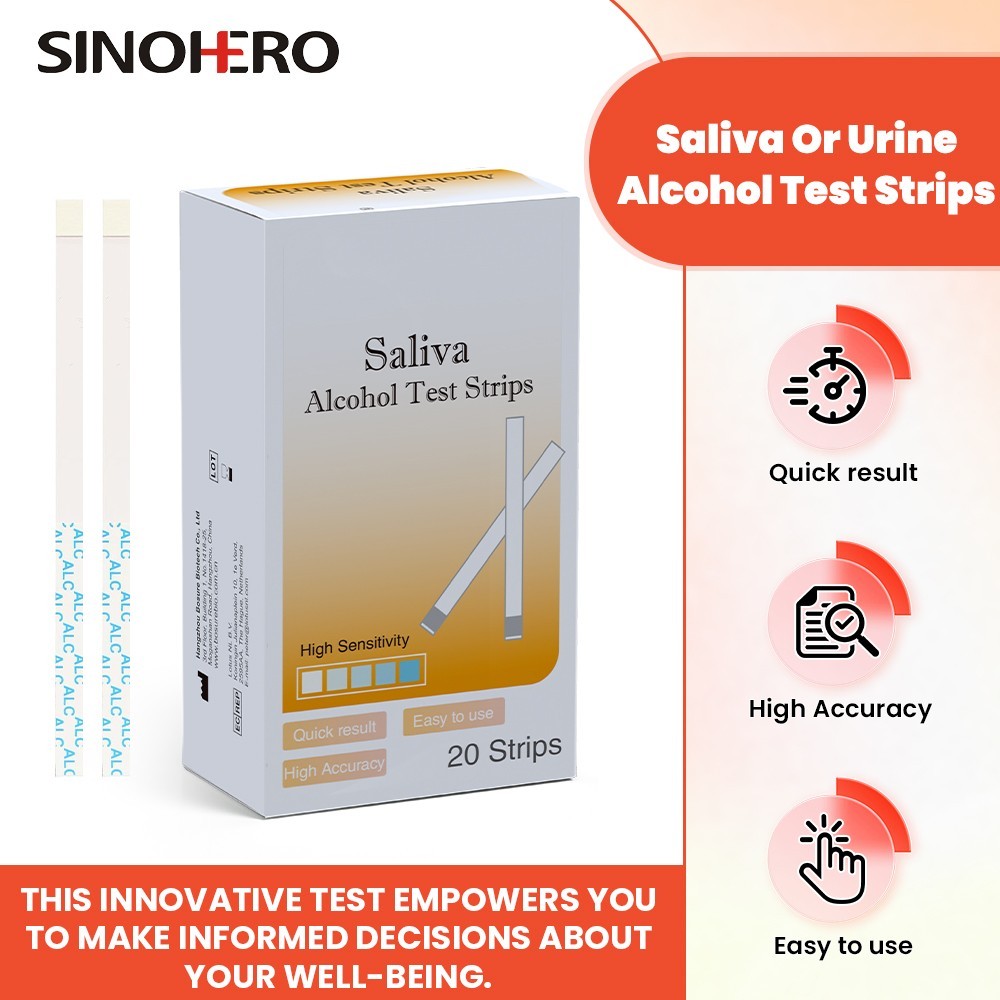 Saliva Alcohol Test Strips, Disposable Rapid Test Kit for Home Workplace Use