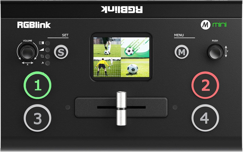 Mini Video Mixer Switcher with 4 X HDMI Inputs 2K Input/Output Real Time Live