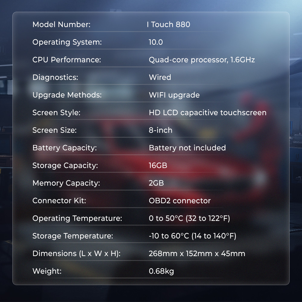 BOSSCOMM iTouch 880 OBD2 Scanner Diagnostic Tool Fuel Injector Coding Service