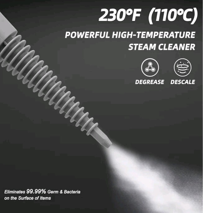 Handheld Steam Cleaner, Pressurized Multi-Surface Steam Shot