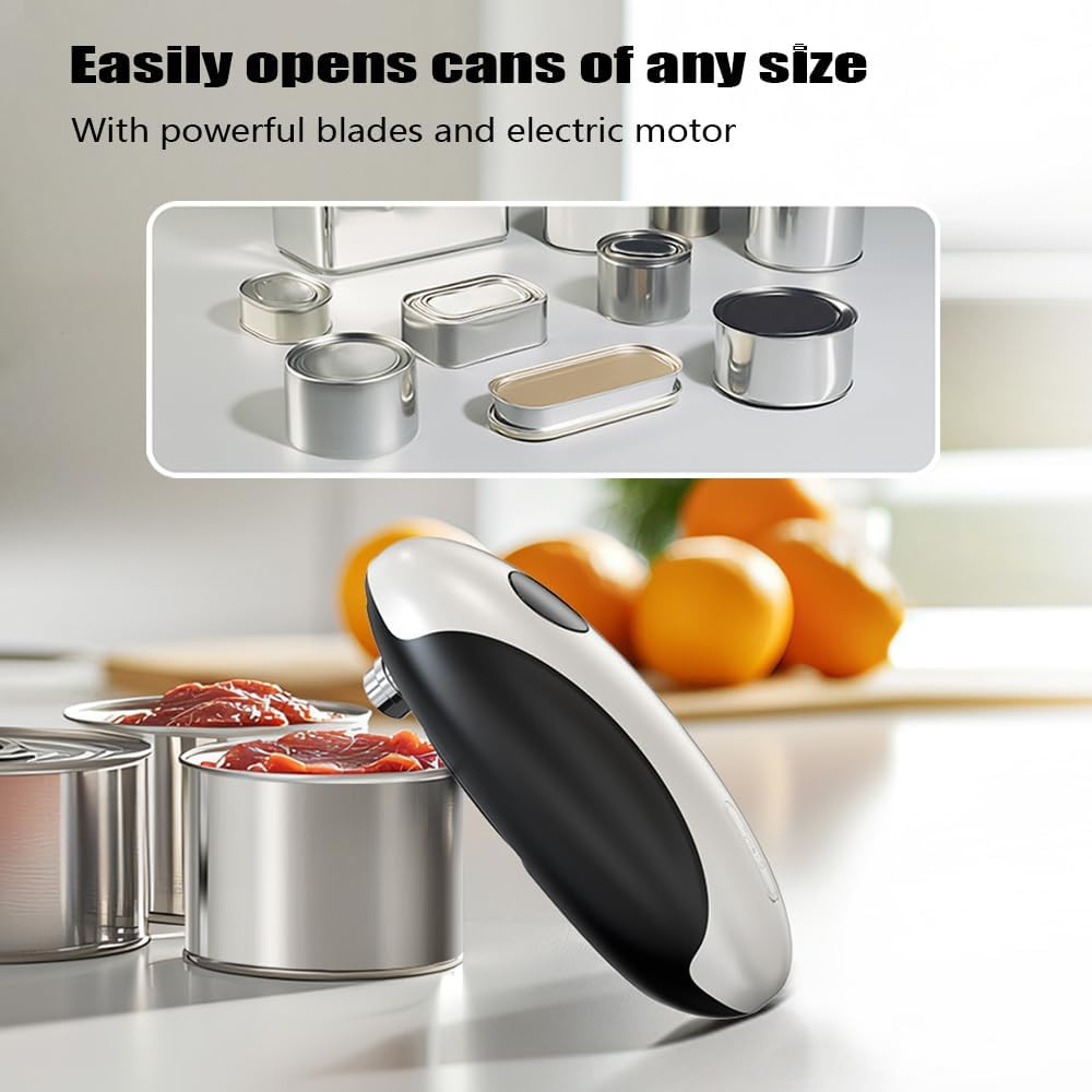 Rechargeable Electric Can Opener Smooth Edge Automatic USB Kitchen Tool