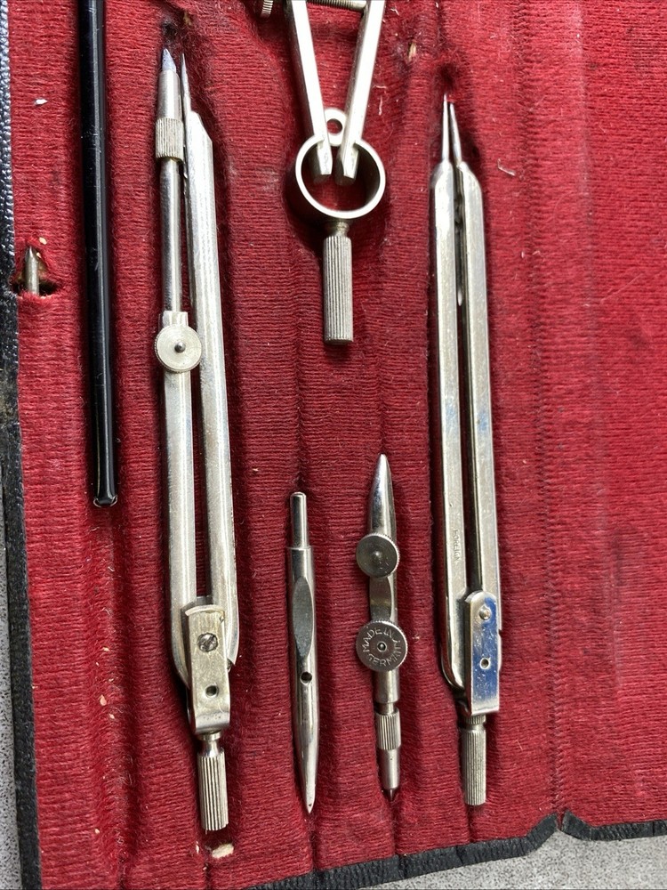 vintage compass drawing set