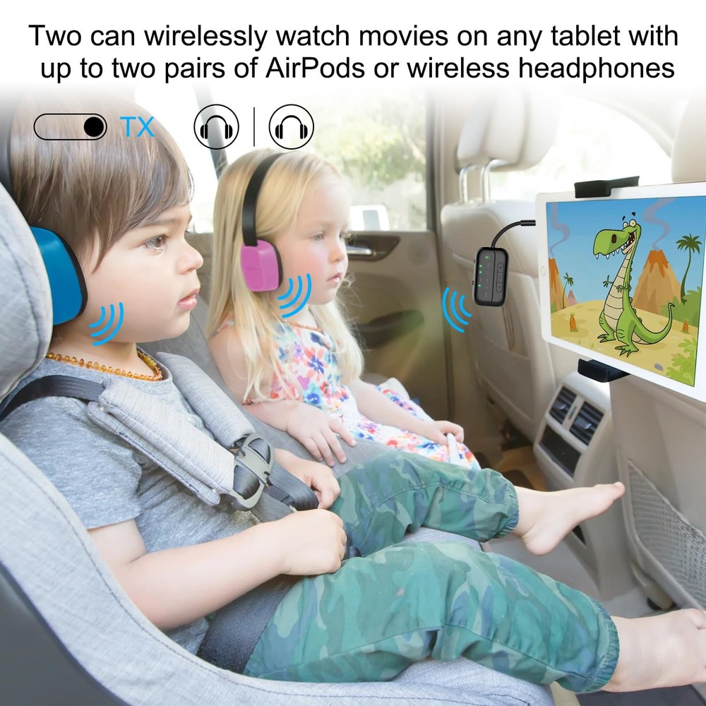 2025 Upgraded Pro Bluetooth 5.4 Transmitter Receiver,2-in-1 Airplane Wireless...