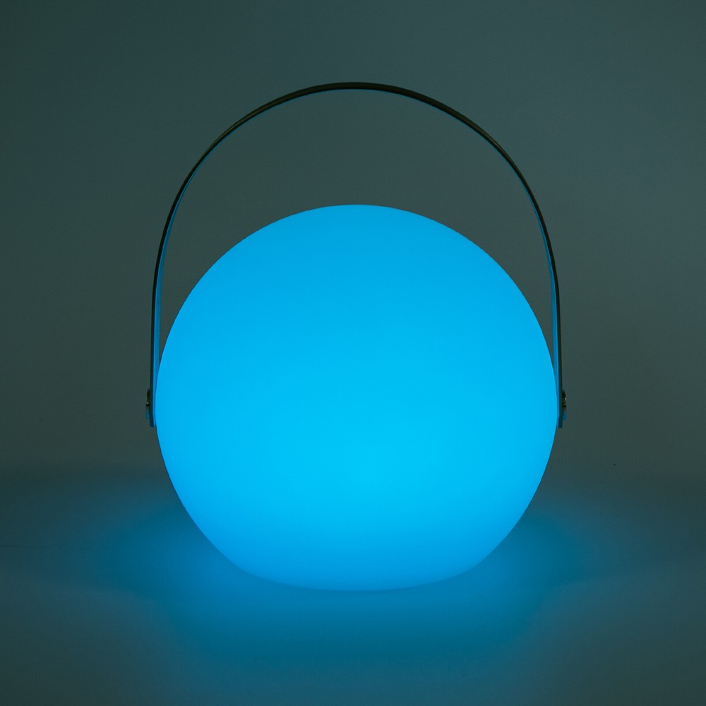 LED Table Lamp Sphere Dimmable w/ Handle Remote Control USB Battery Powered