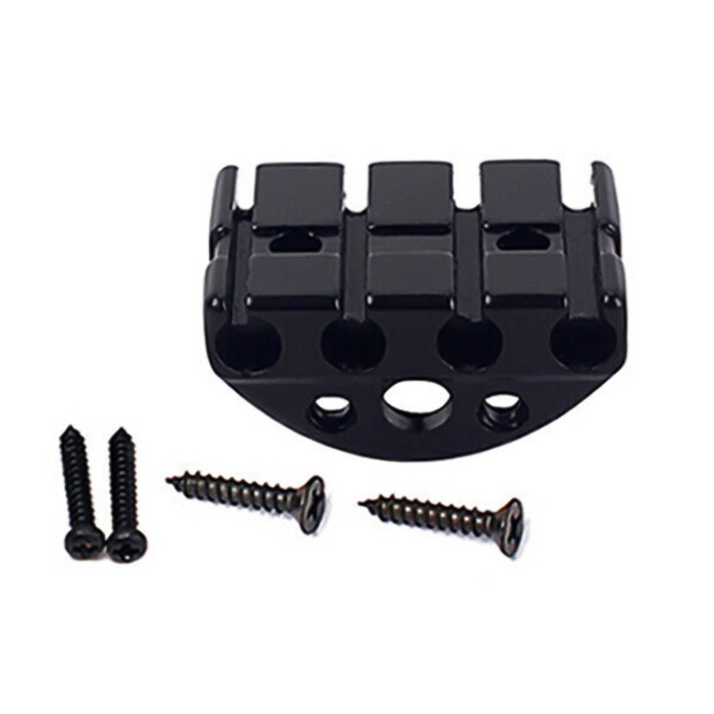 Zinc Alloy 4-string Headless Electric Guitar String Locking Nut Set With Screw