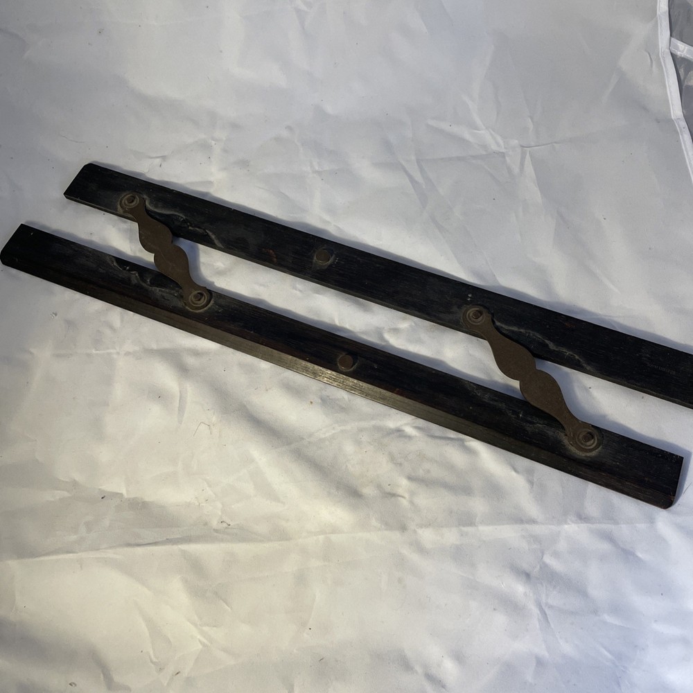 ANTIQUE EBONY WOOD PARALLEL RULE MEASUREMENT TOOL