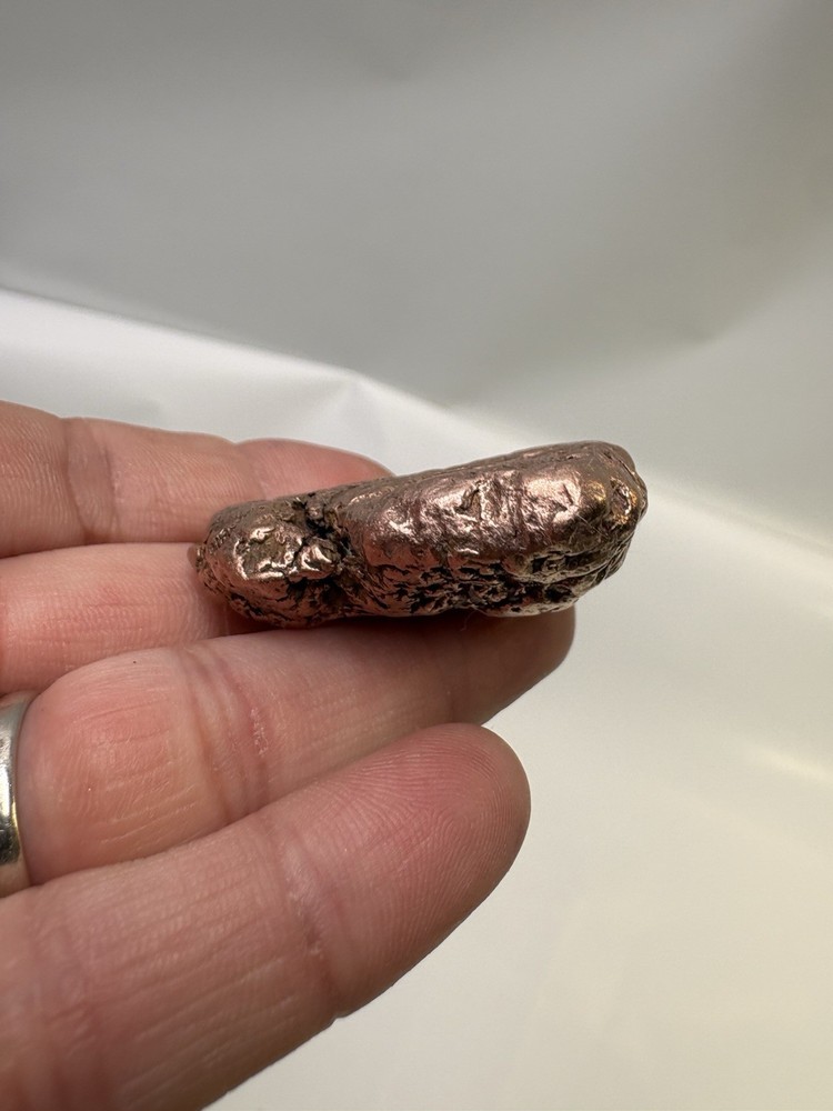 Pure Native Michigan Solid Copper Nugget Specimen Keweenaw Peninsula Mineral