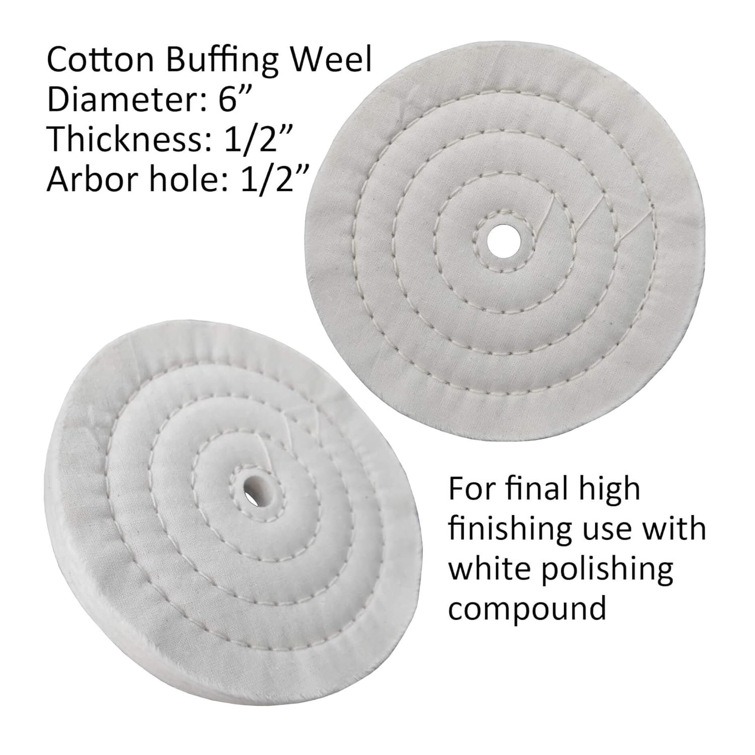PURUI 6PC 6 Inch Stainless Steel Polishing Buffing Wheel Kit for Bench Grinder,k