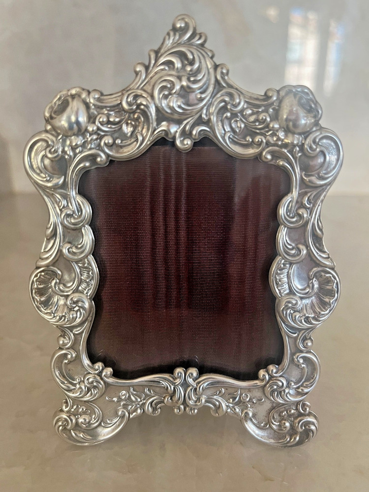 Vintage GORHAM Silver Plate Picture Frame Repousse Design 3-5/8" x 5"